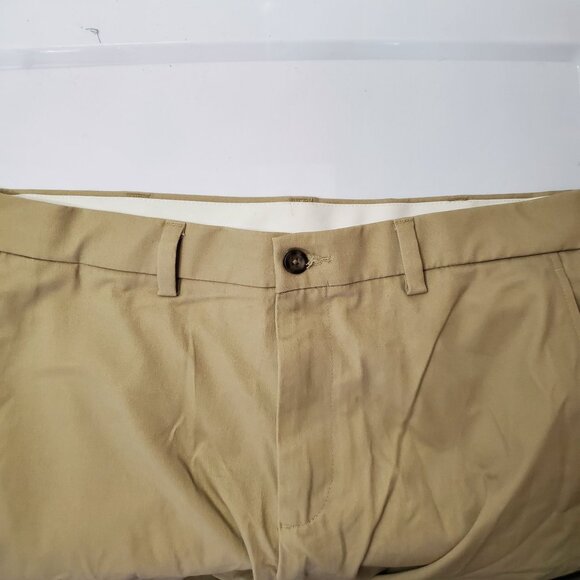 George Khaki Straight Fit Chino Pants Stone Wash 34x34 - Picture 7 of 8